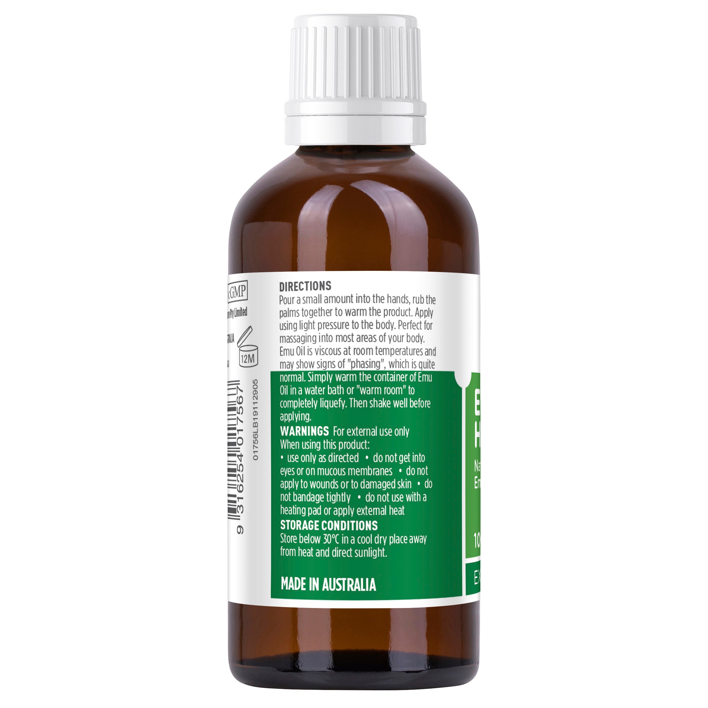 Healthy Care Emu Heat Oil 100mL - Healthy Care Australia