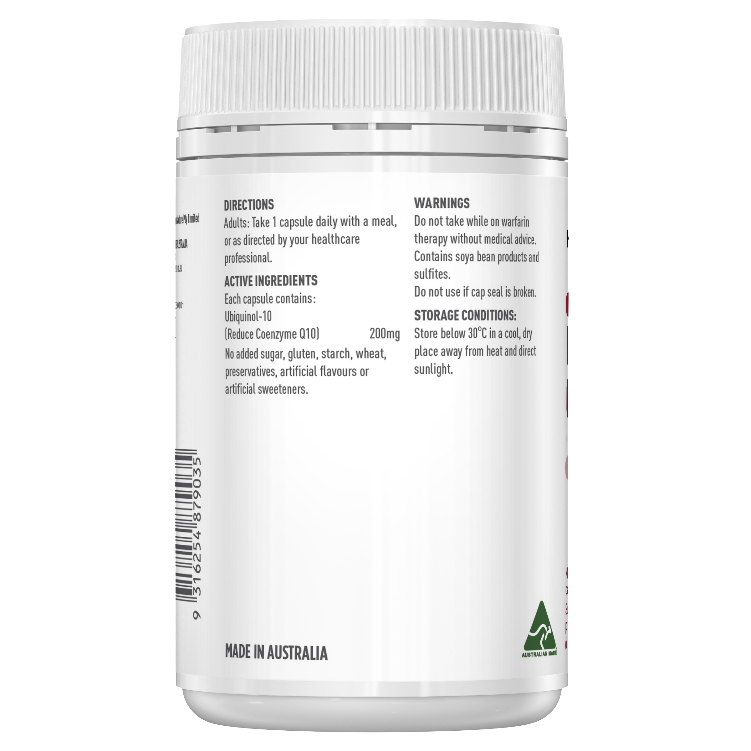 Healthy Care Plus Ubiquinol Q10 200mg 90 Capsules