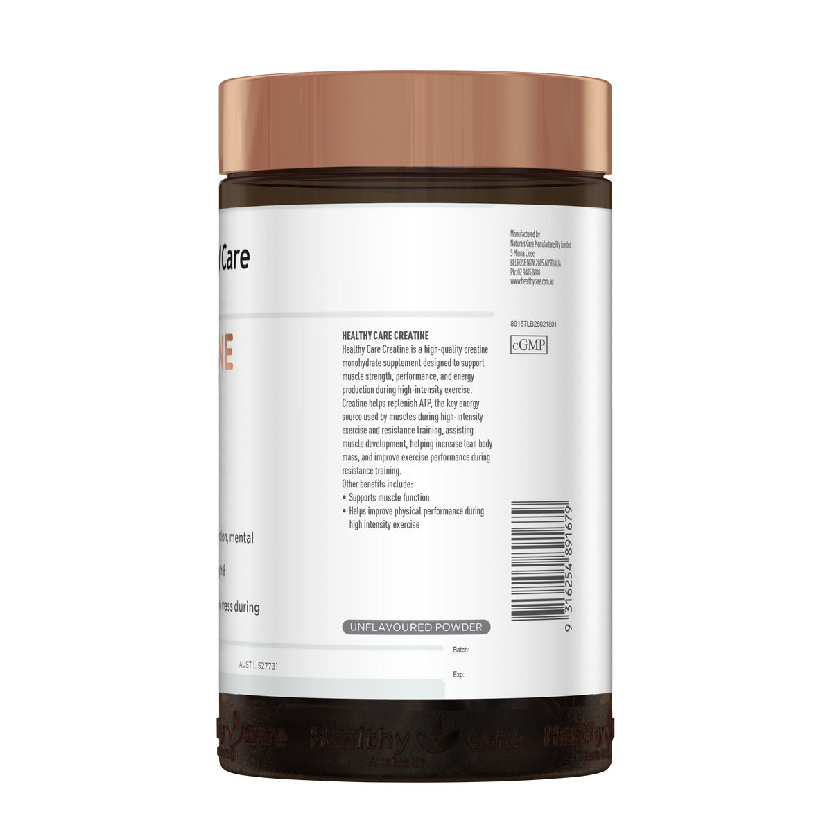 Healthy Care Creatine Powder (Unflavoured) - 300g