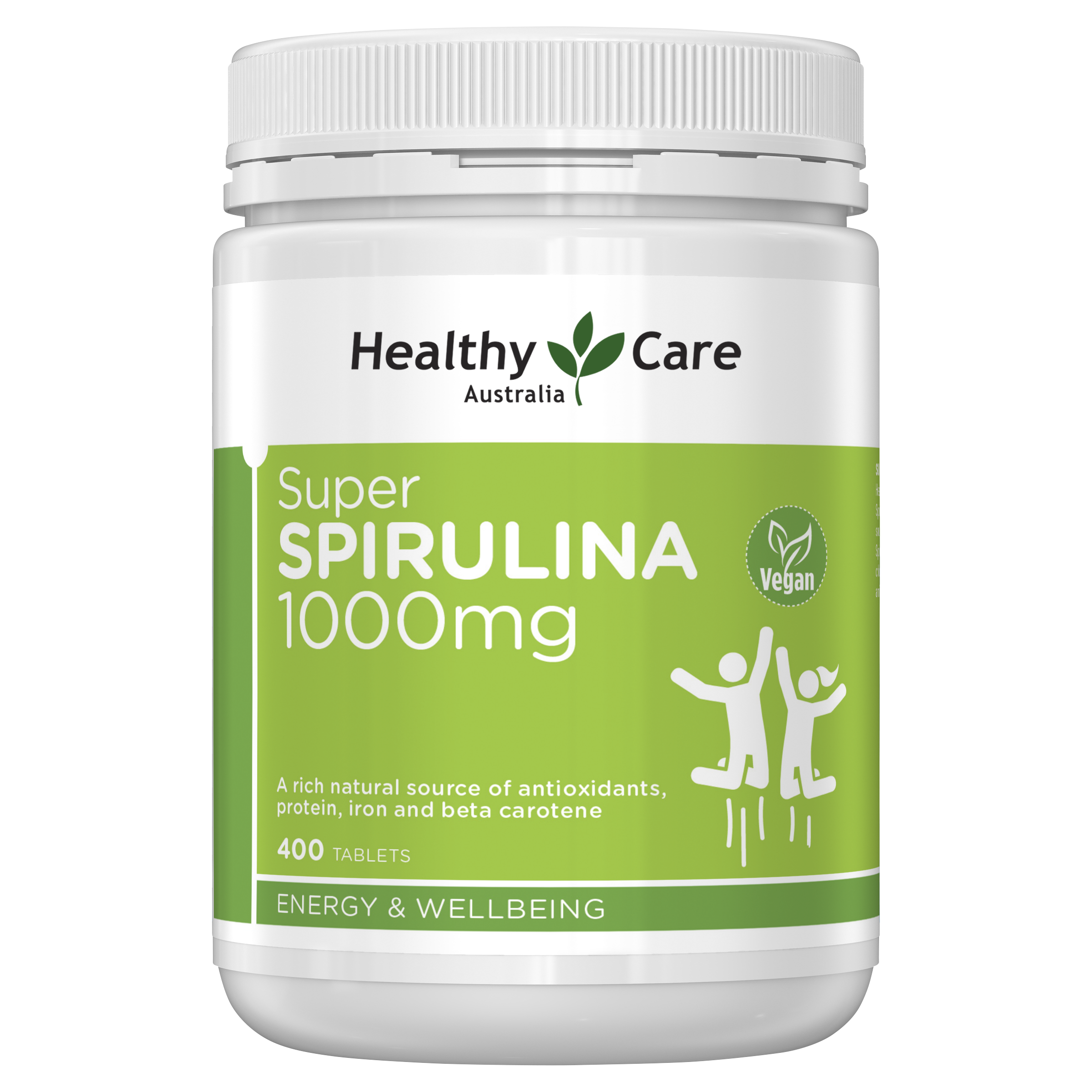Healthy Care Super Spirulina 1000mg - 400 Tablets - Healthy Care Australia