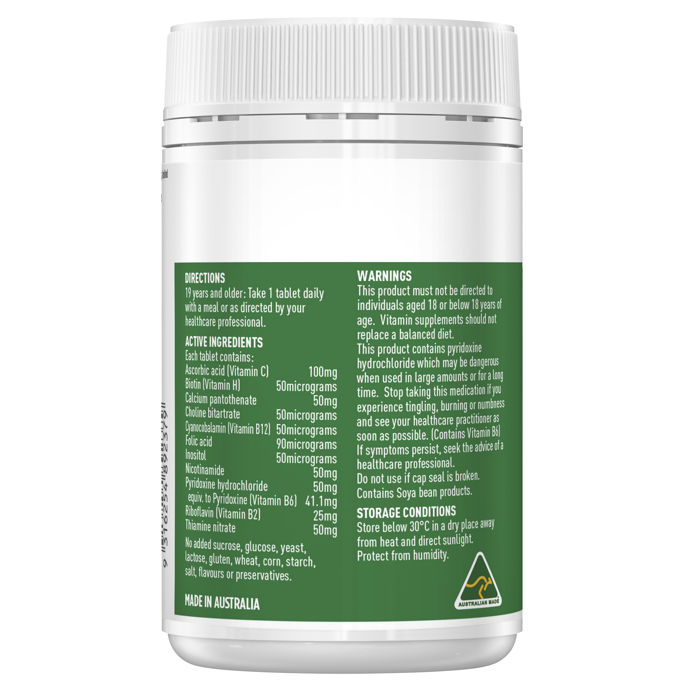 Healthy Care Mega B Energy Booster 200 Tablets