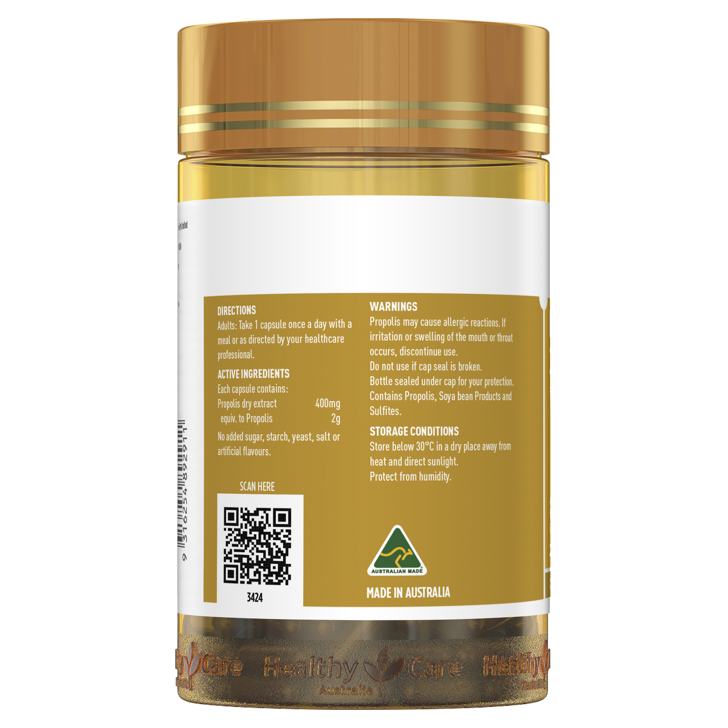 Healthy Care Propolis 2000mg 200 Capsules