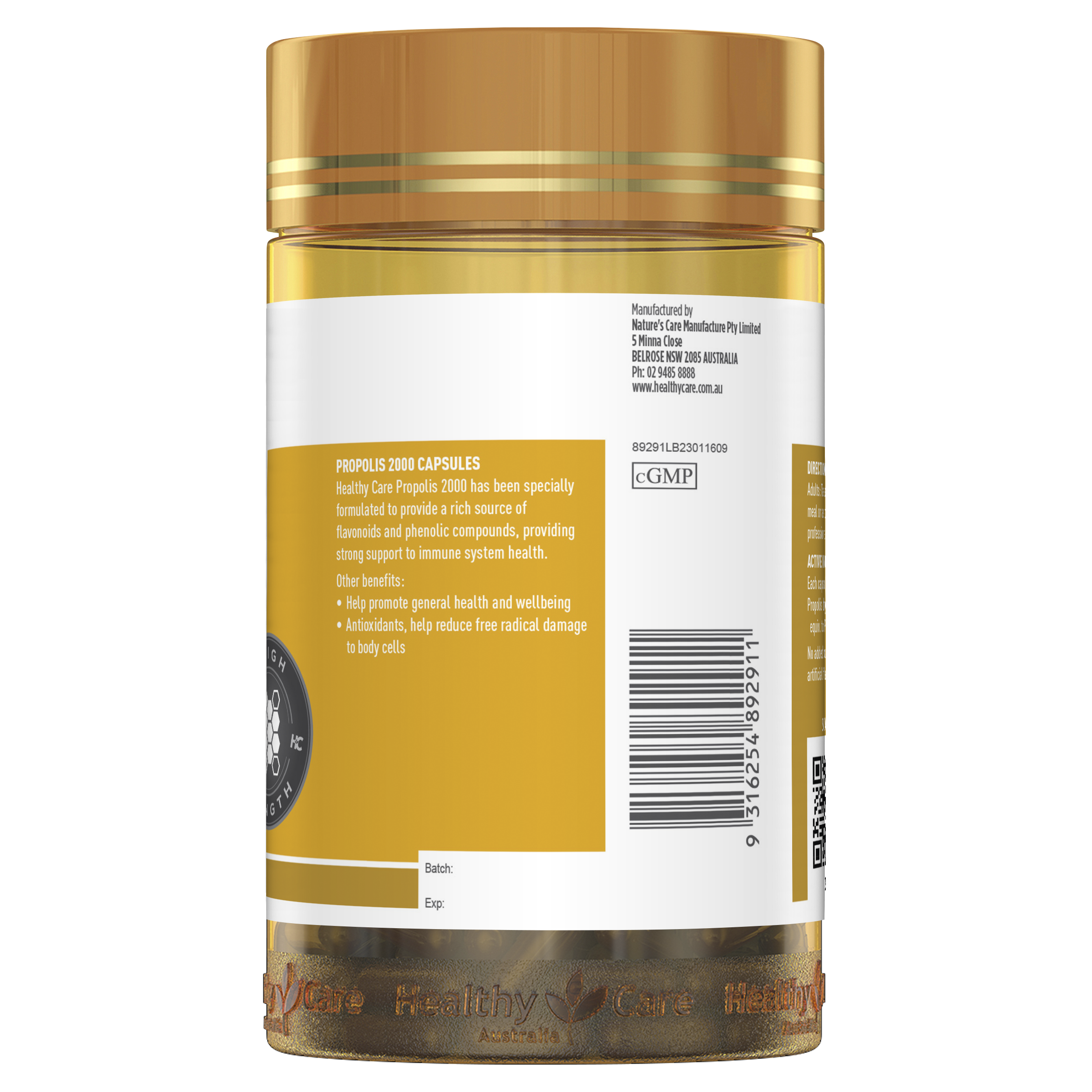 Healthy Care Propolis 2000mg 200 Capsules