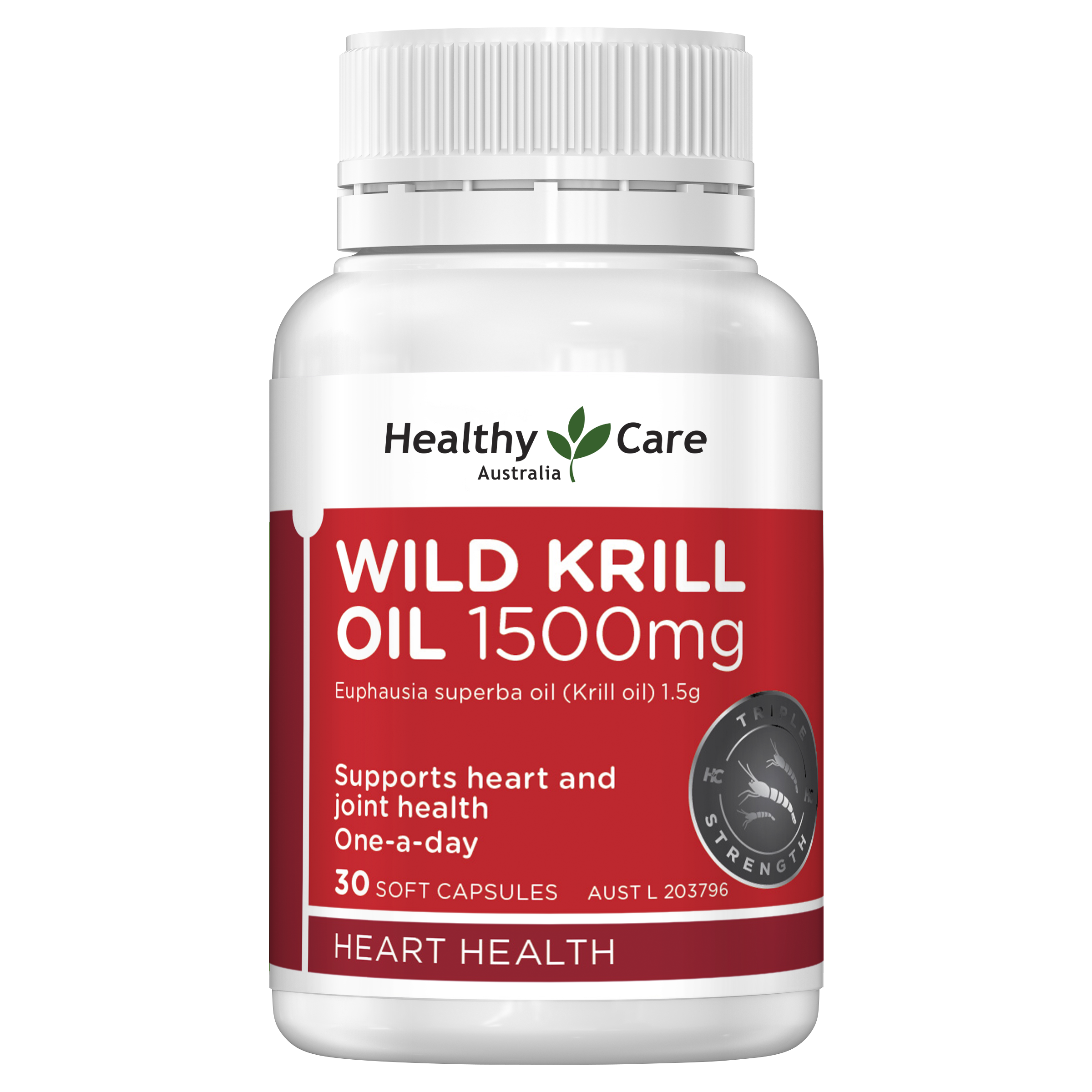 Healthy Care Wild Krill Oil 1500mg 30 Capsules - Healthy Care Australia