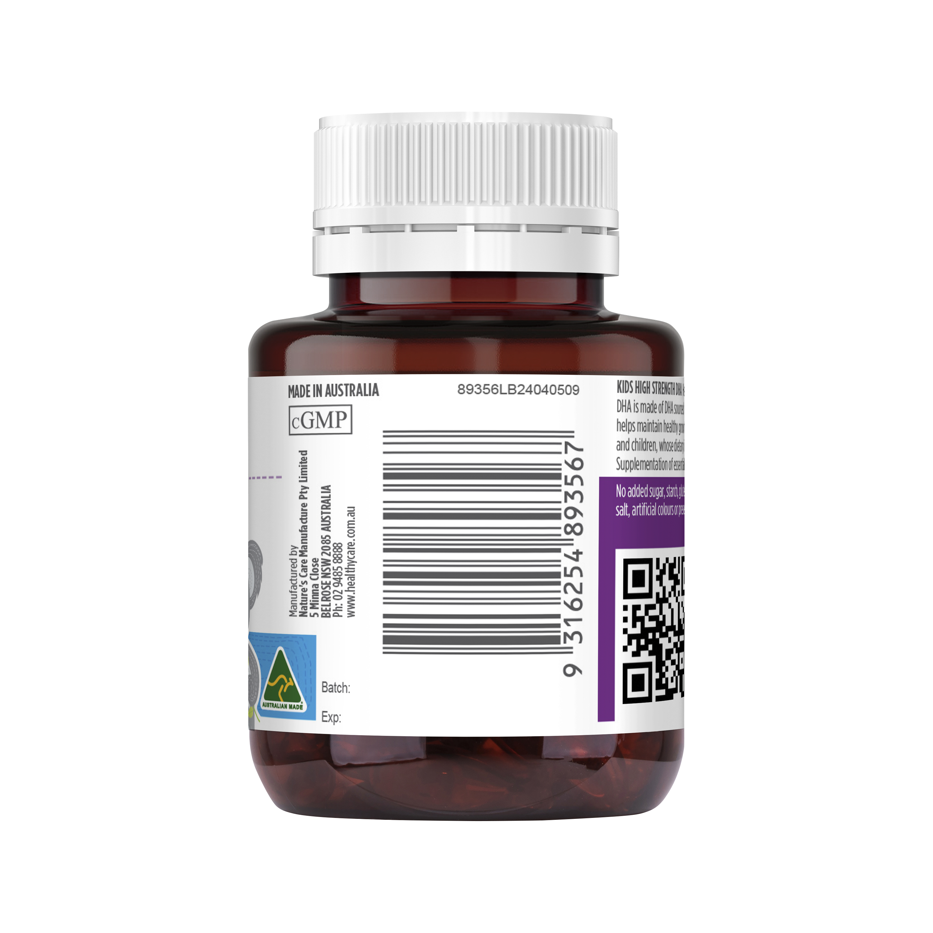 Healthy Care Kids High Strength DHA 60 Capsules