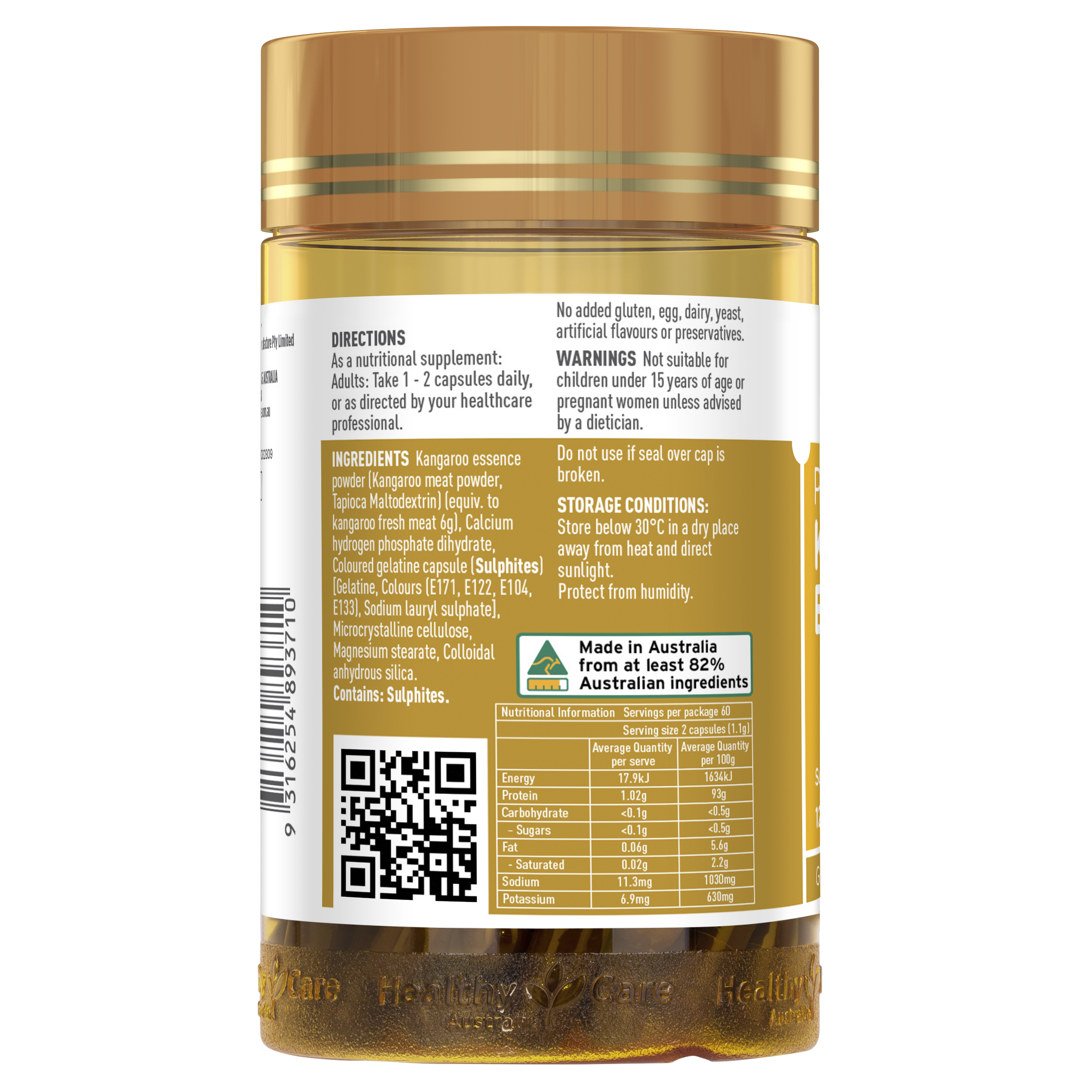 Healthy Care Kangaroo Essence 120 Capsules