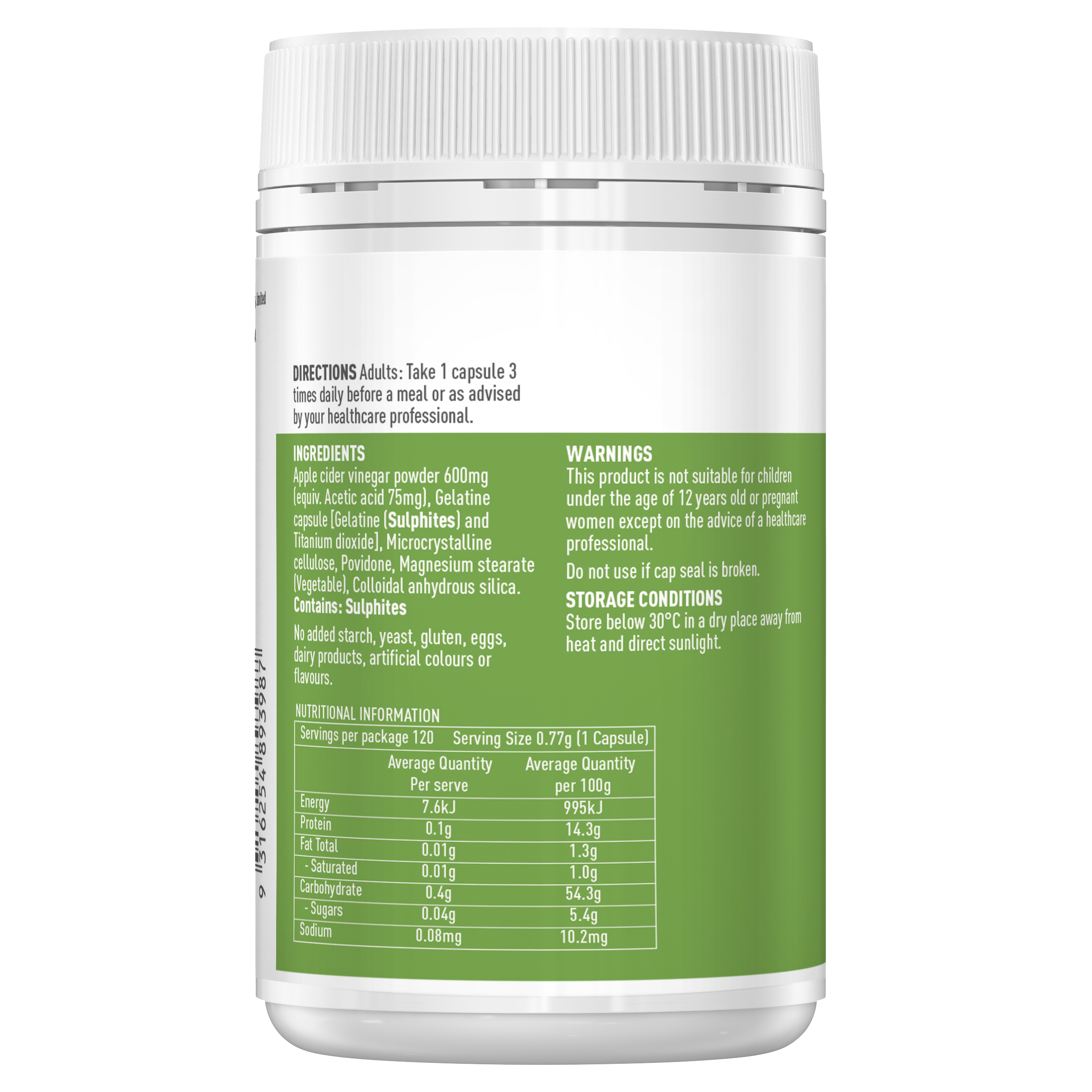 Healthy Care Apple Cider Vinegar 120 Capsules