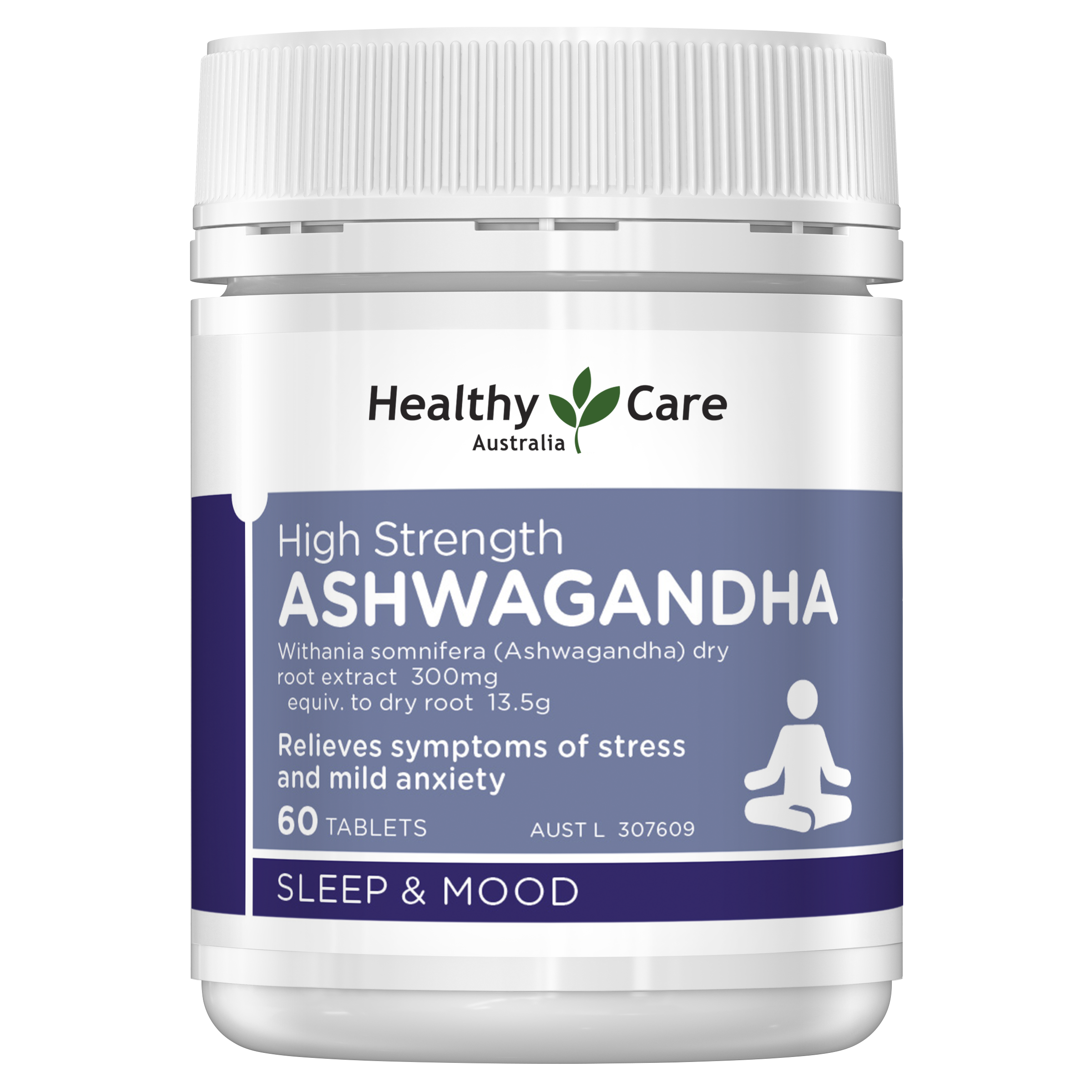 Healthy Care High Strength Ashwagandha 60 Tablets - Healthy Care Australia