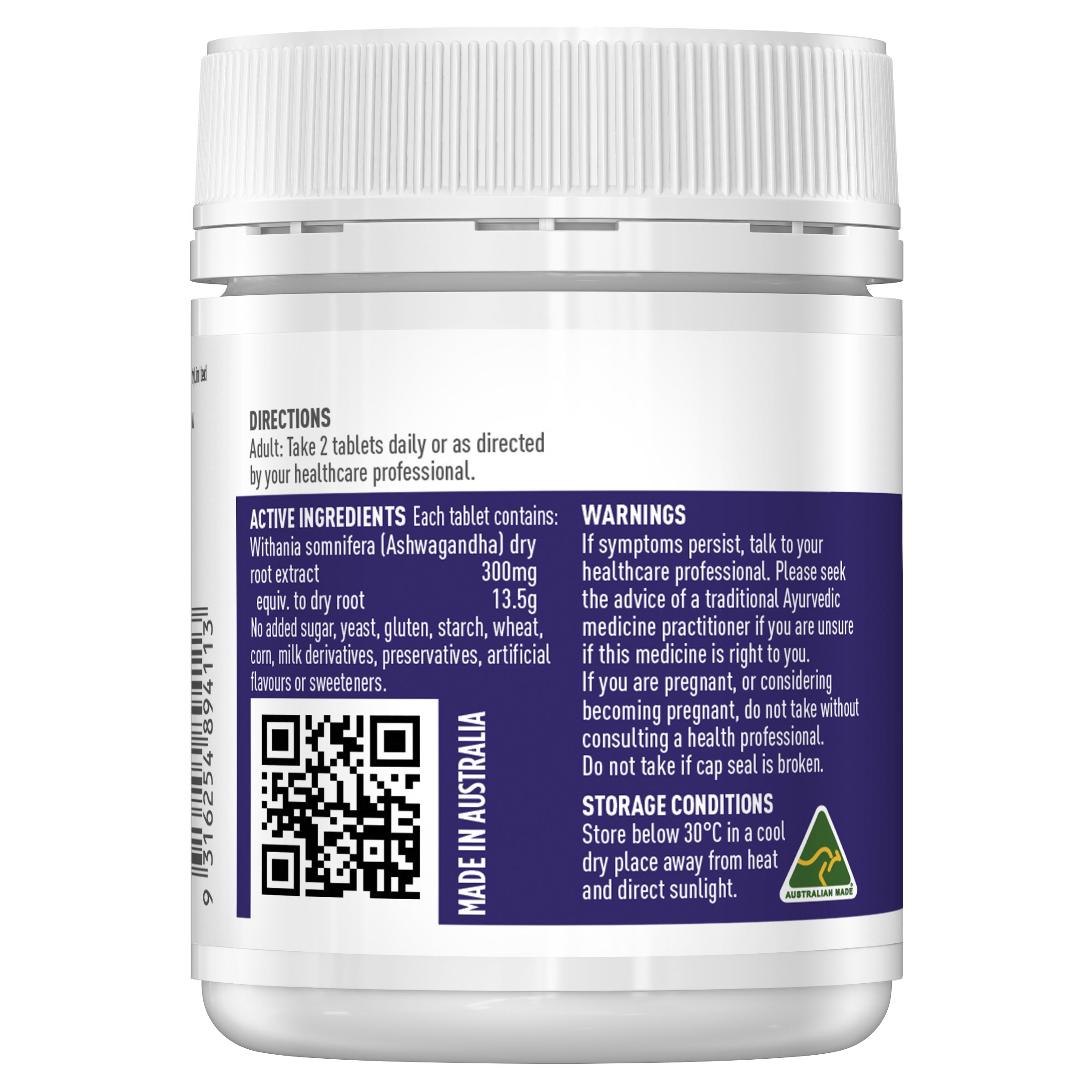 Healthy Care High Strength Ashwagandha 60 Tablets - Healthy Care Australia