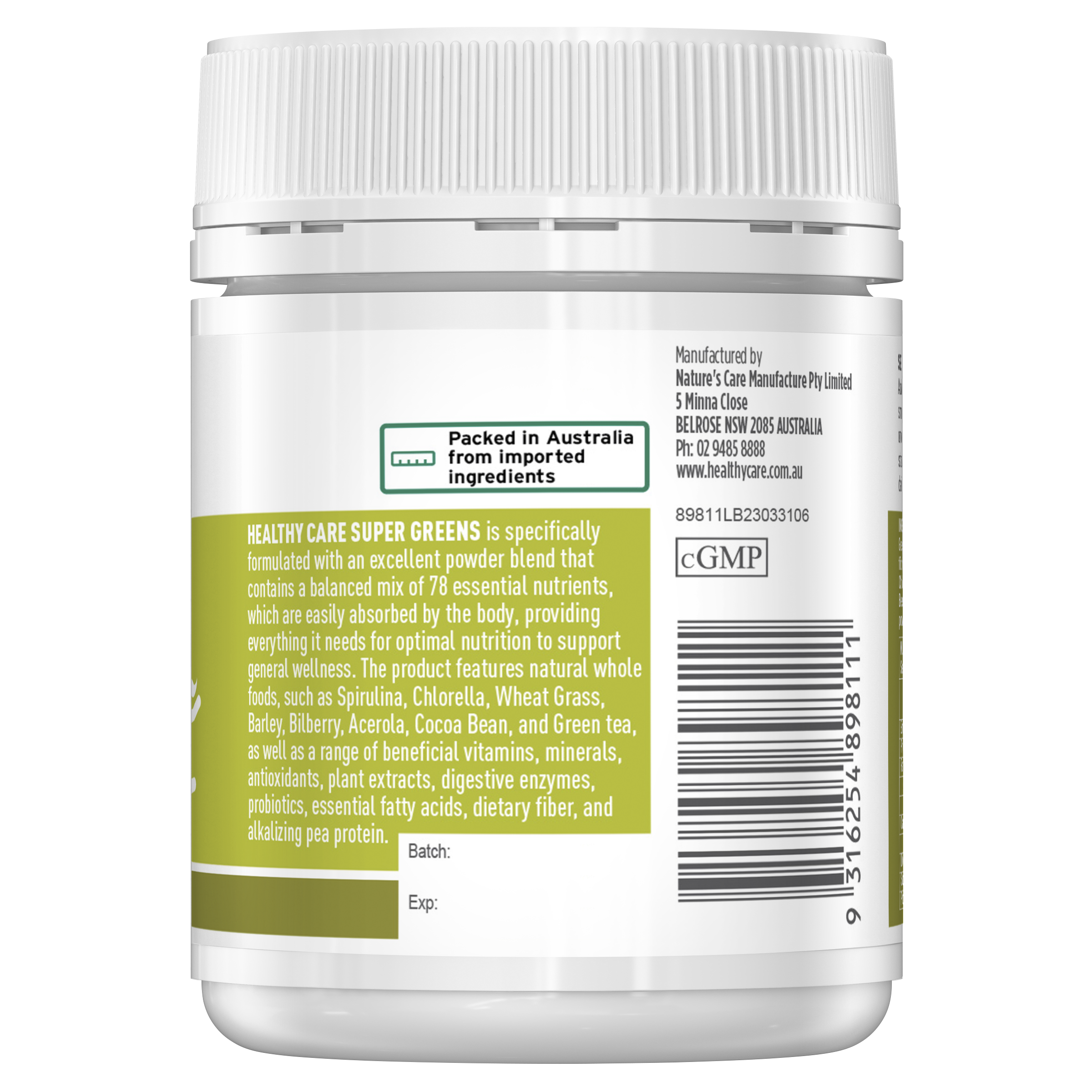 Healthy Care Super Greens 120g