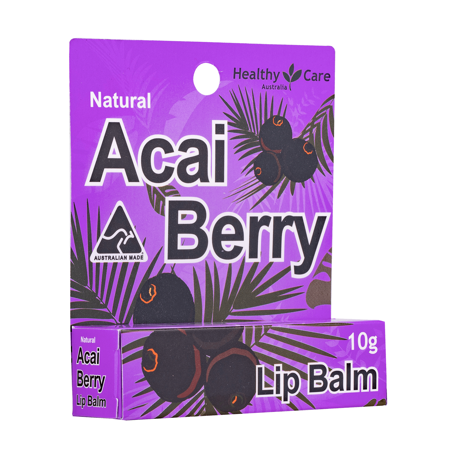 Natural Acai Lip Balm 10g-Lotion & Moisturizer-Healthy Care Australia