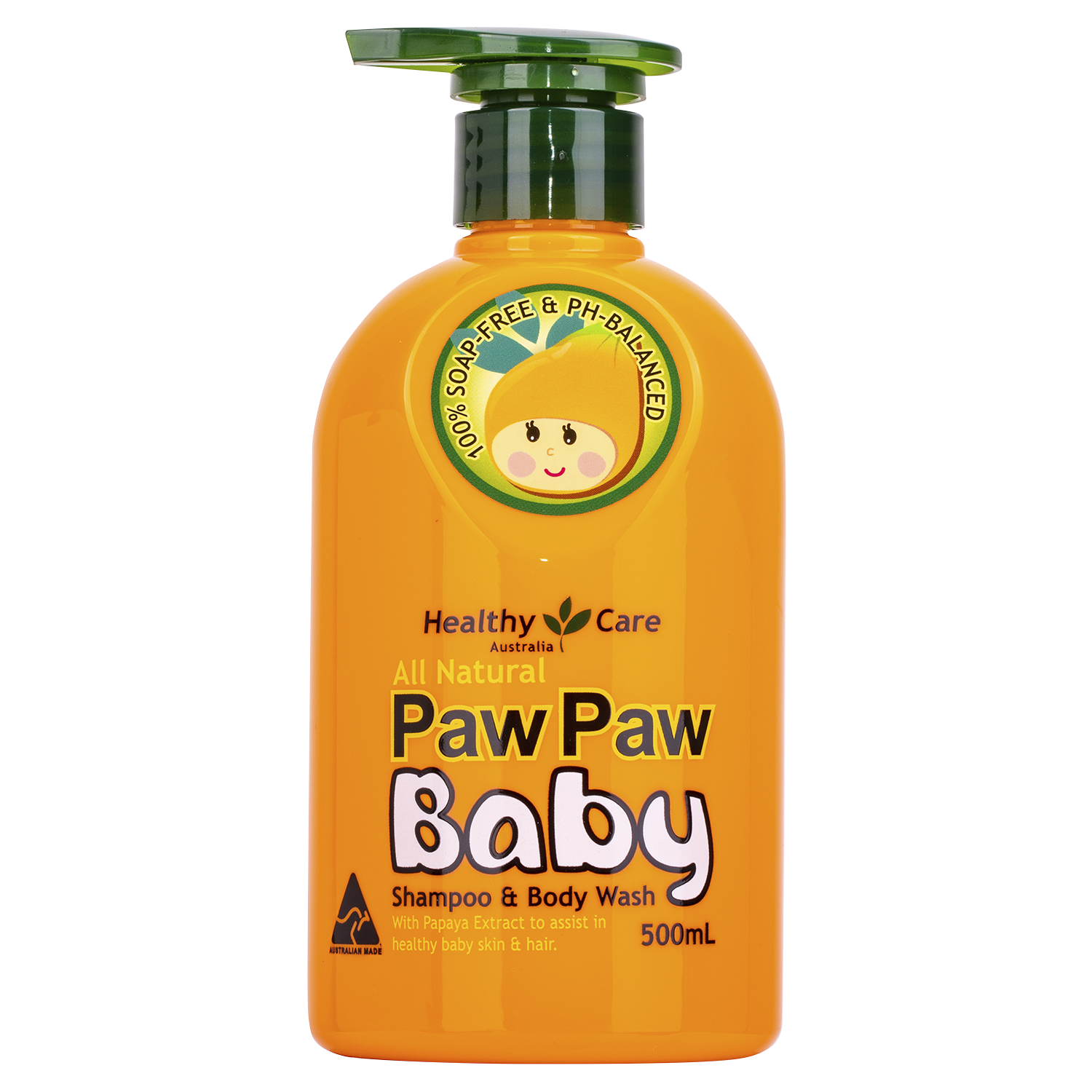 All Natural Paw Paw Baby Shampoo Wash 500ml-Shampoo-Healthy Care Australia