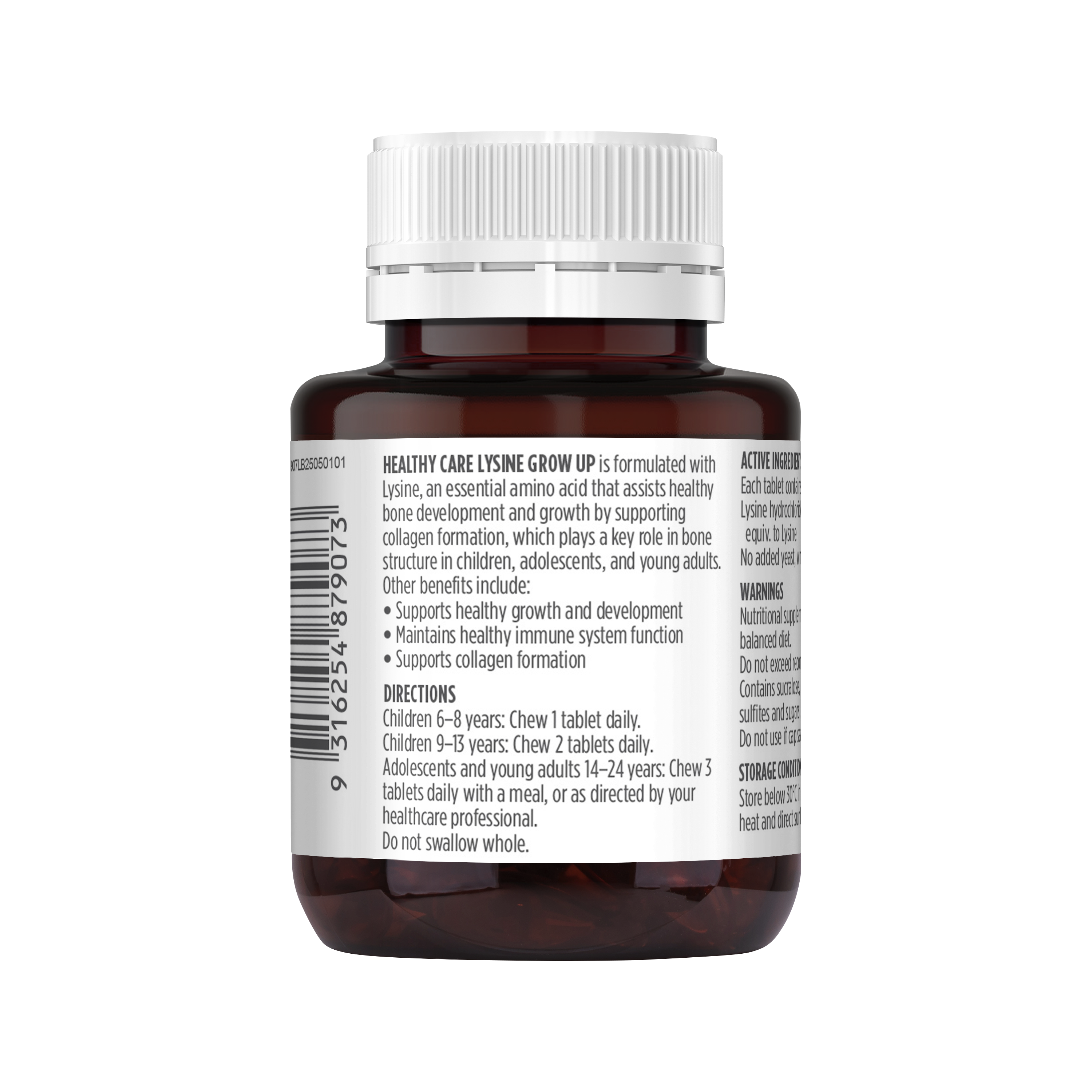 Healthy Care Plus Lysine Chewable Tablet 60 Capsules