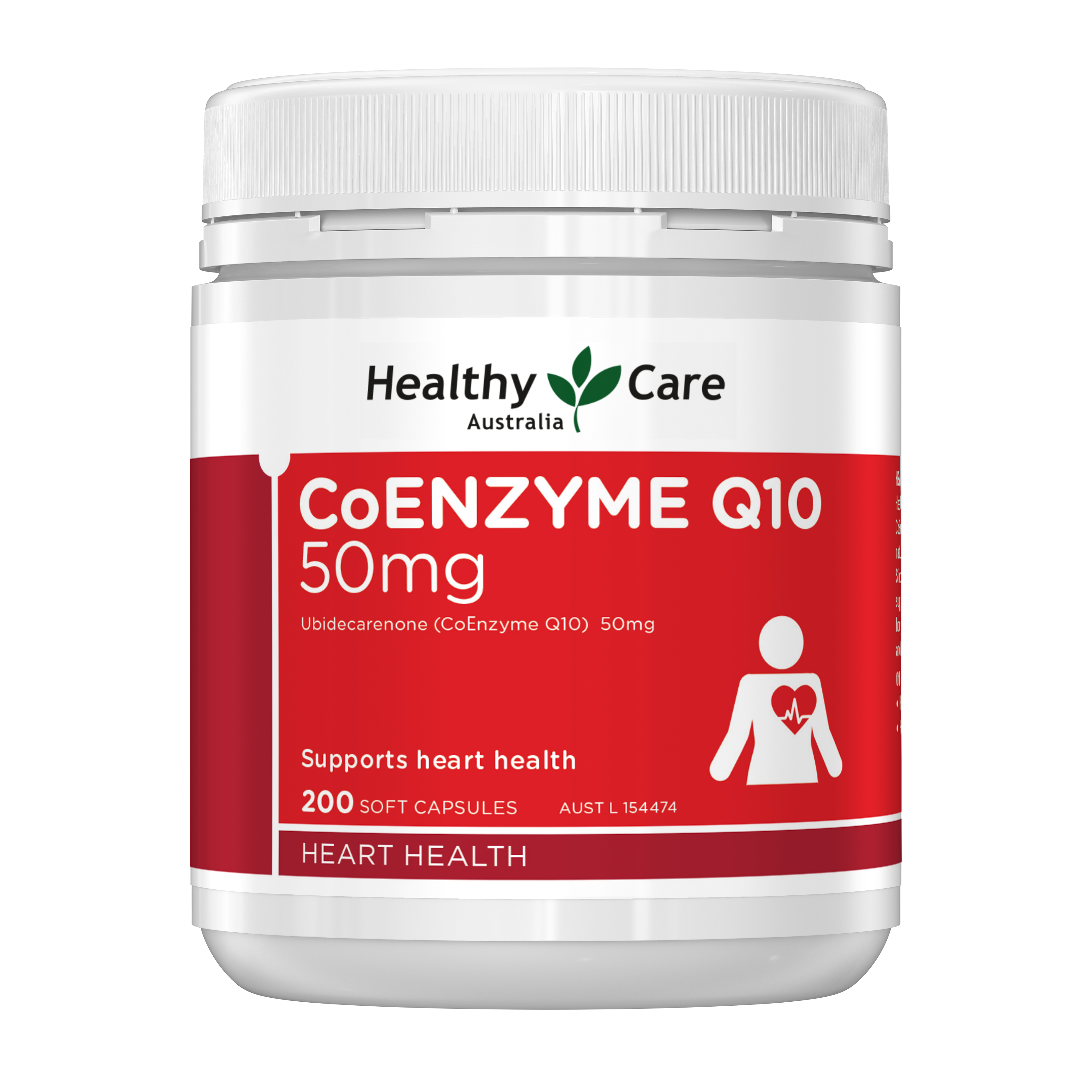 Healthy Care CoEnzyme Q10 50mg 200 Capsules - Healthy Care Australia