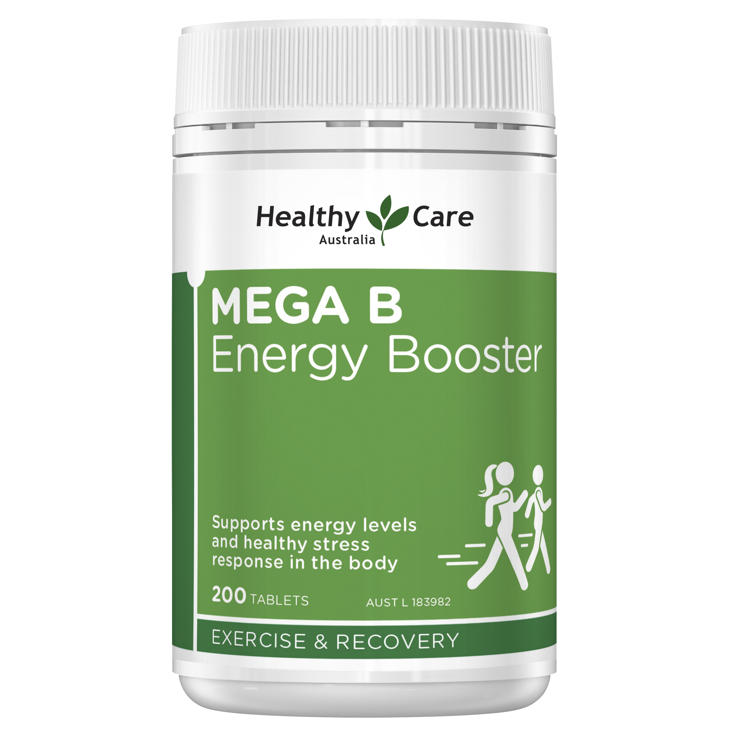 Healthy Care Mega B Energy Booster - 200 Tablets - Healthy Care Australia