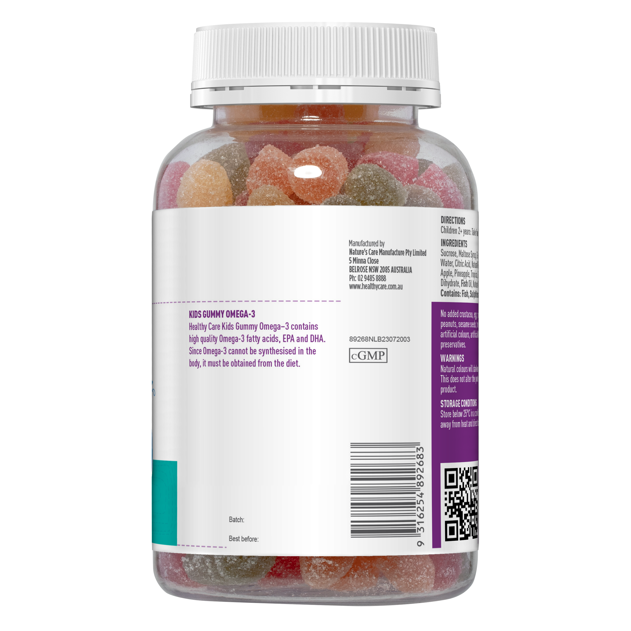 Healthy Care Gummies Omega-3 - 250 Gummies - Healthy Care Australia