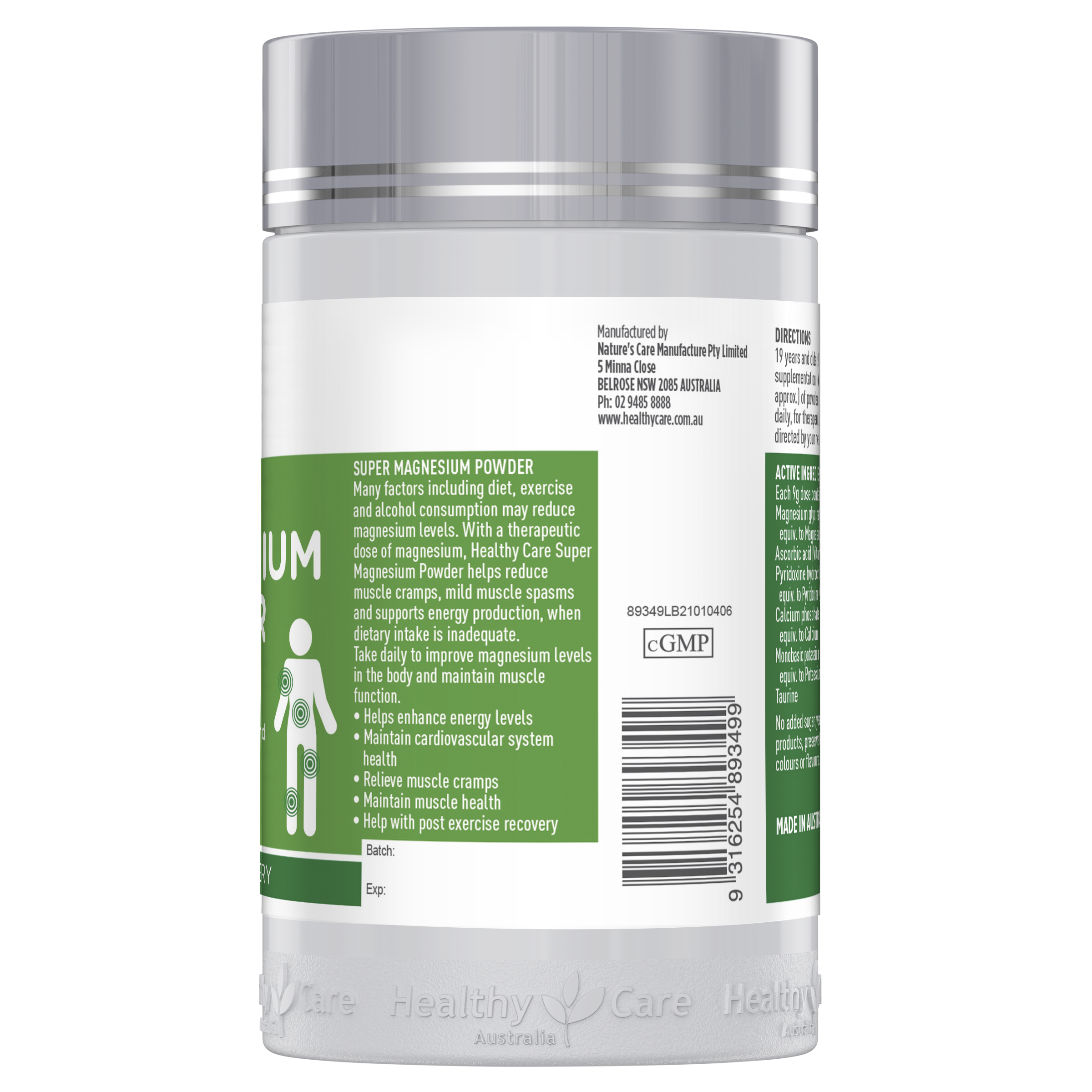 Healthy Care Super Magnesium Powder 200g