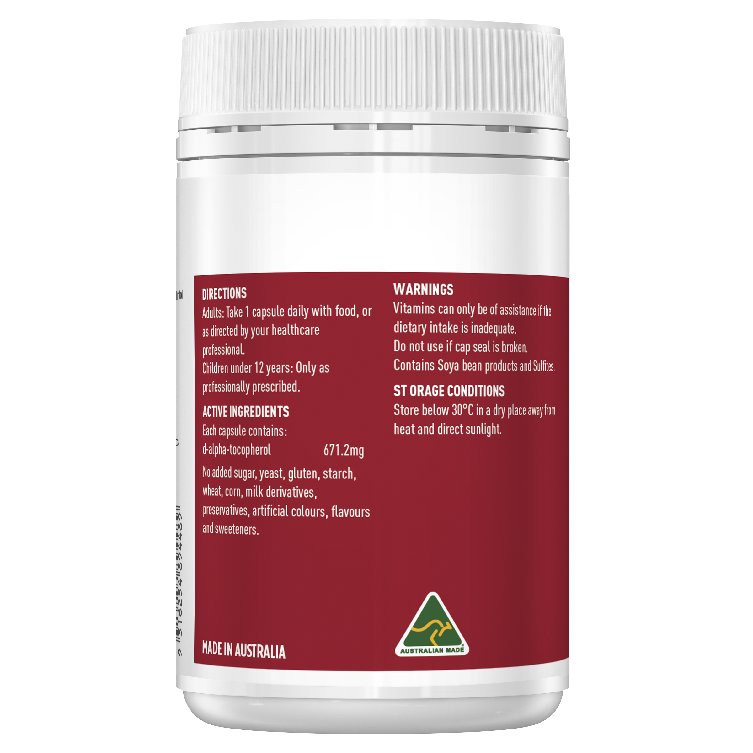 Healthy Care Vitamin E 1000IU 120 Capsules - Healthy Care Australia