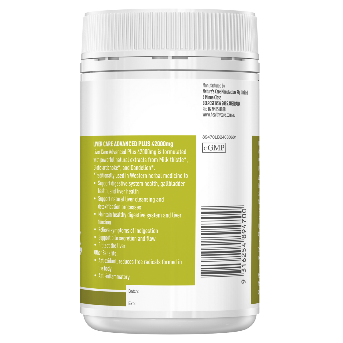 Healthy Care Liver Care Advanced Plus 42000mg - 100 Capsules