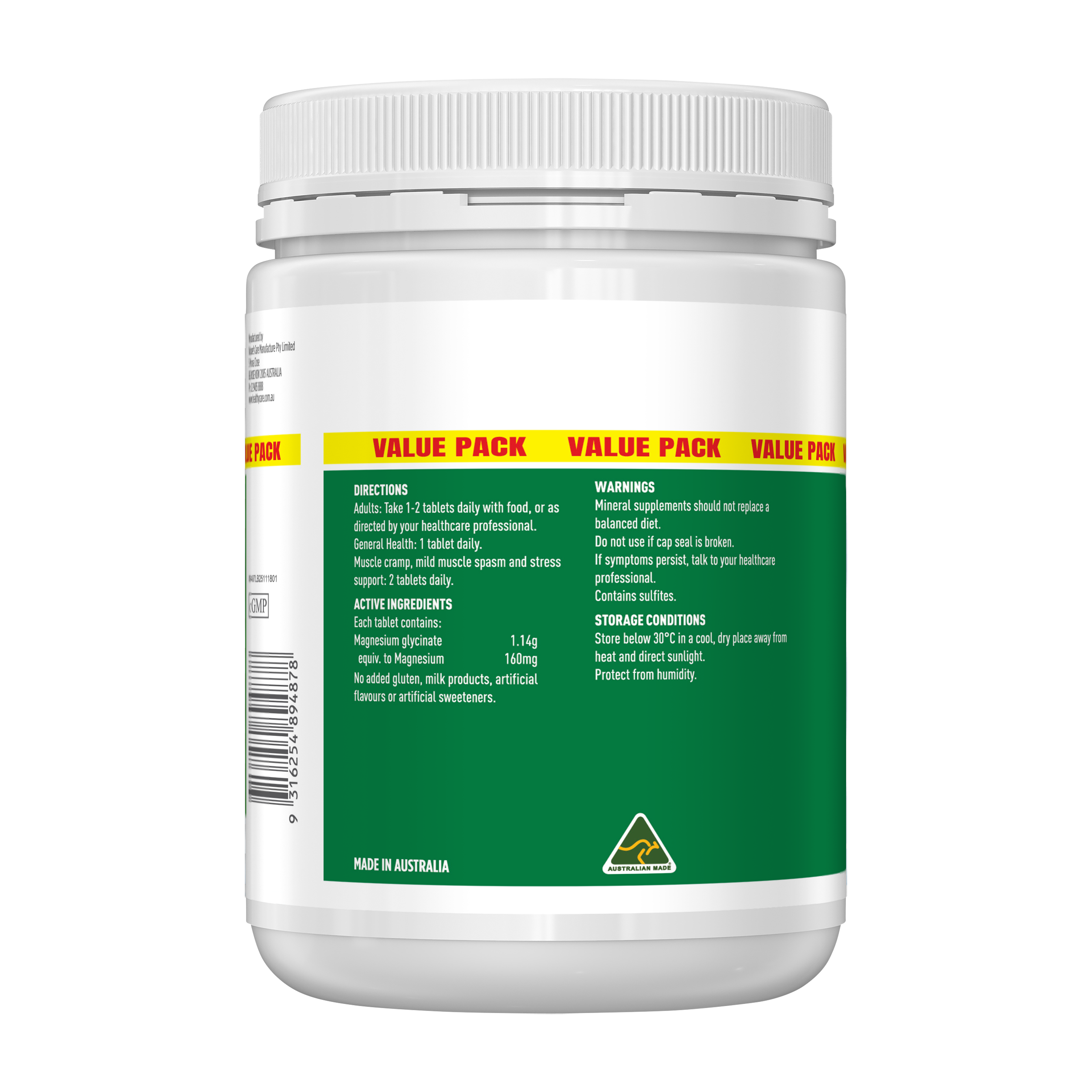 Magnesium Glycinate Value Pack 300 tables
