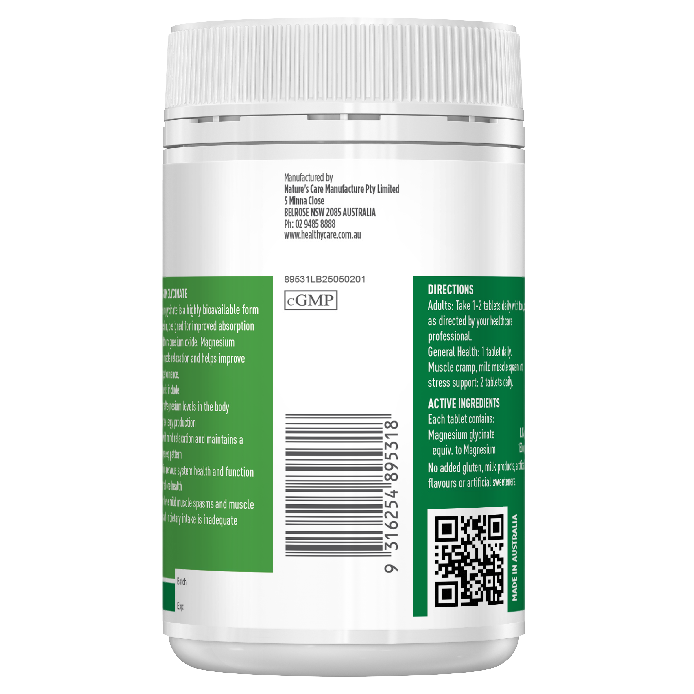 Magnesium Glycinate 120 tables